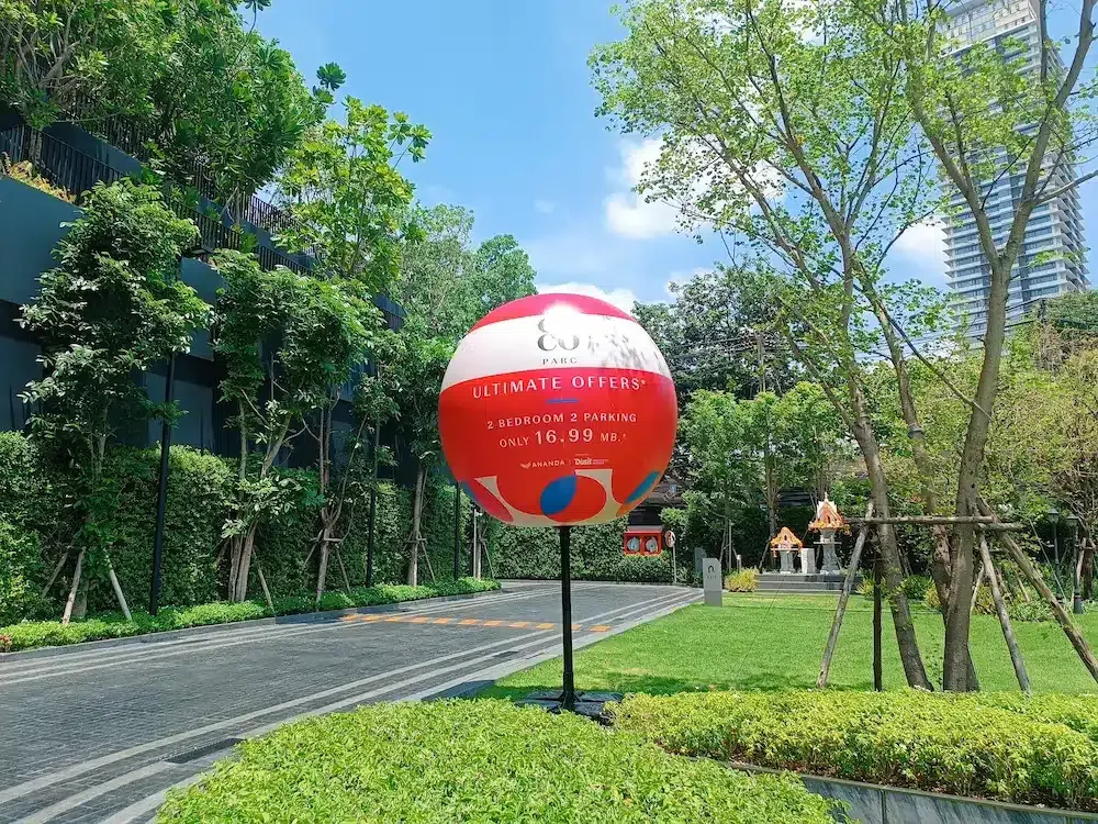 บอลลูนโฆษณา ผลงานติดตั้งจริงโดย BalloonWork 21