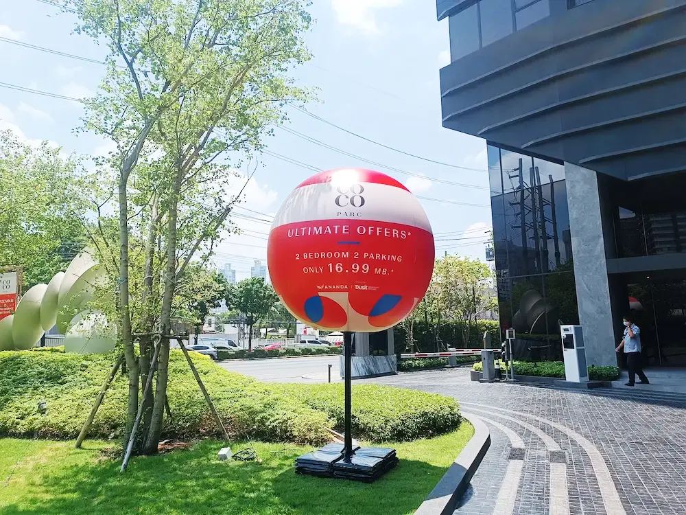 บอลลูนโฆษณา ผลงานติดตั้งจริงโดย BalloonWork 6